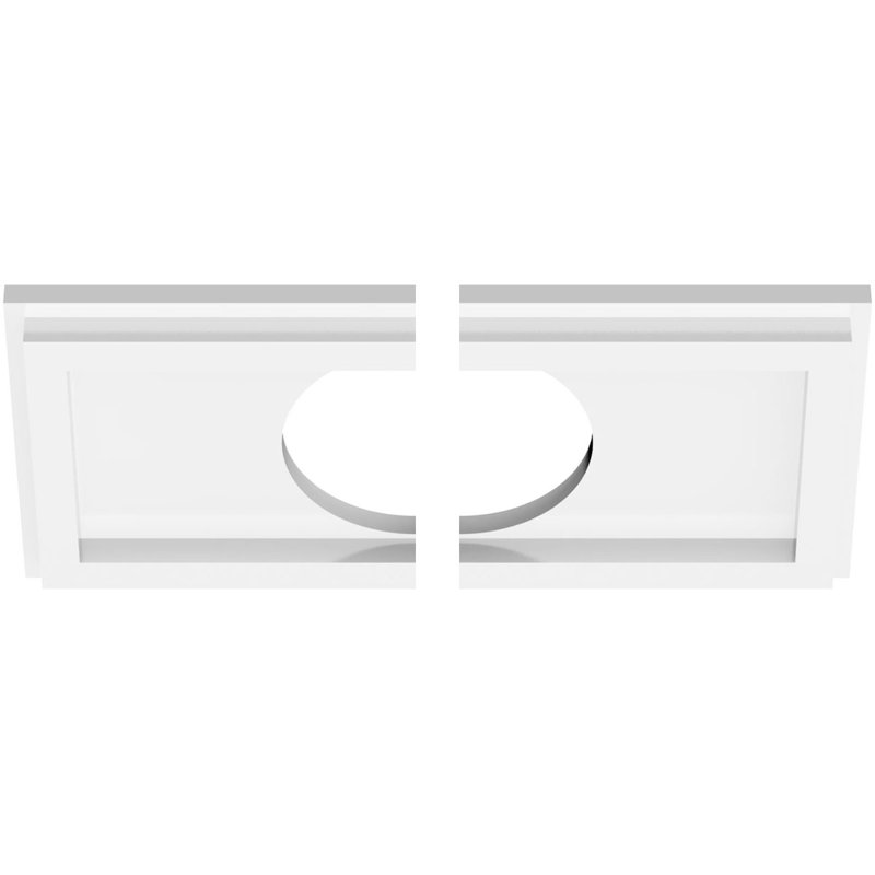 Ekena Millwork Rectangle Architectural Grade PVC Ceiling Medallion